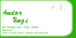 andor ungi business card